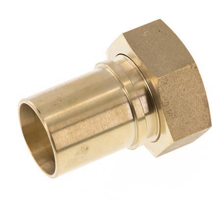 32 mm (1-1/4'') & G1-1/4'' Brass Hose Barb Union Nut Flat Sealing Polyurethane Safety collars EN 14420-5 (DIN 2817)