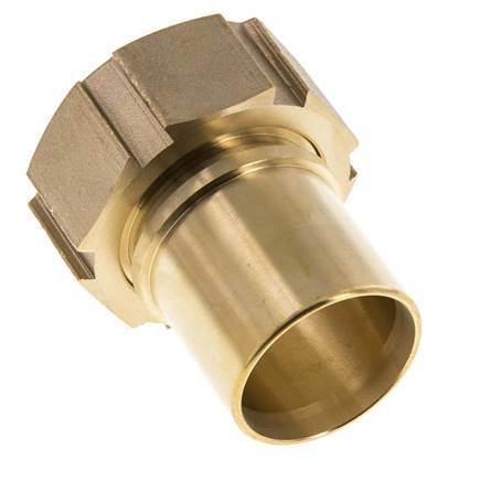38 mm (1-1/2'') & G1-1/2'' Brass Hose Barb Union Nut Flat Sealing Polyurethane Safety collars EN 14420-5 (DIN 2817)