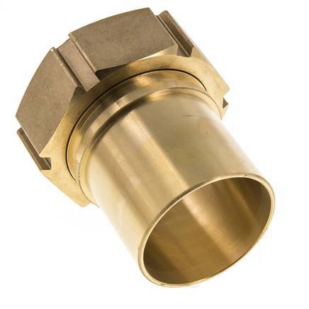 63 mm (2-1/2'') & G2-1/2'' Brass Hose Barb Union Nut Flat Sealing Polyurethane Safety collars EN 14420-5 (DIN 2817)