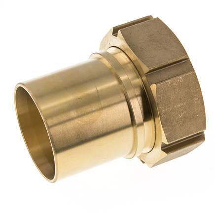 63 mm (2-1/2'') & G2-1/2'' Brass Hose Barb Union Nut Flat Sealing Polyurethane Safety collars EN 14420-5 (DIN 2817)