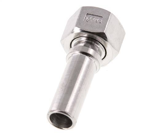 13 mm (1/2'') & G1/2'' Stainless Steel 1.4401 Hose Barb Union Nut Flat Sealing PTFE Safety collars EN 14420-5 (DIN 2817)