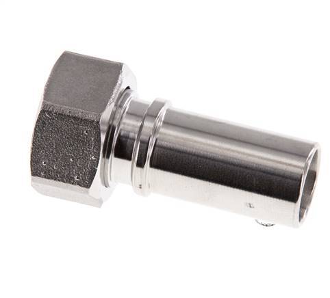 19 mm (3/4'') & G3/4'' Stainless Steel 1.4401 Hose Barb Union Nut Flat Sealing PTFE Safety collars EN 14420-5 (DIN 2817)