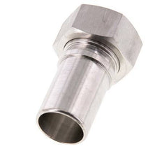 25 mm (1'') & G1'' Stainless Steel 1.4401 Hose Barb Union Nut Flat Sealing PTFE Safety collars EN 14420-5 (DIN 2817)
