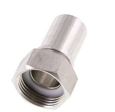 25 mm (1'') & G1'' Stainless Steel 1.4401 Hose Barb Union Nut Flat Sealing PTFE Safety collars EN 14420-5 (DIN 2817)