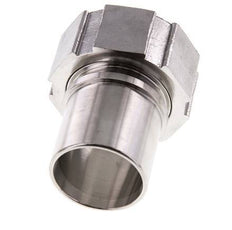 38 mm (1-1/2'') & G1-1/2'' Stainless Steel 1.4401 Hose Barb Union Nut Flat Sealing PTFE Safety collars EN 14420-5 (DIN 2817)