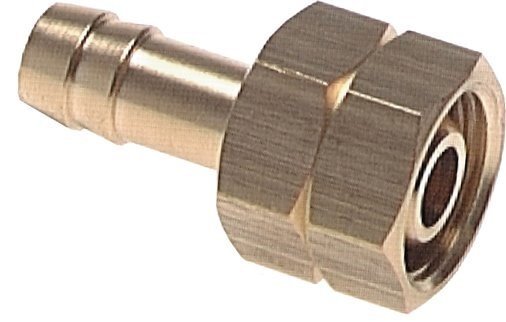 6 mm (1/4'') & G1/4'' LH Brass Hose Barb Union Nut