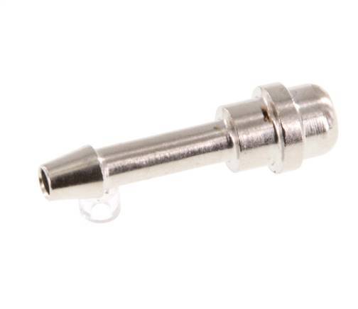 4 mm nickel plated Brass Hose Barb without Union Nut (G1/8'') 11mm [5 Pieces]