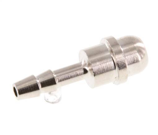 4 mm nickel plated Brass Hose Barb without Union Nut (G1/4'') 15.5mm [5 Pieces]