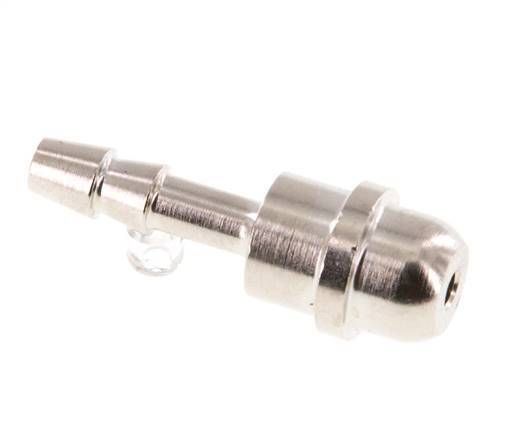 4 mm nickel plated Brass Hose Barb without Union Nut (G1/4'') 15.5mm [5 Pieces]