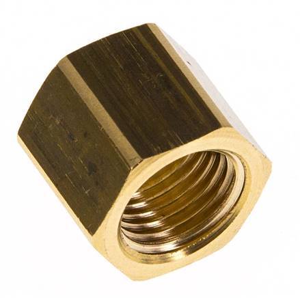 4/6mm (G1/4'') Brass Union Nut L15.5mm [5 Pieces]