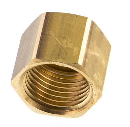 6/9/13mm (G1/2'') Brass Union Nut L20.5mm [2 Pieces]