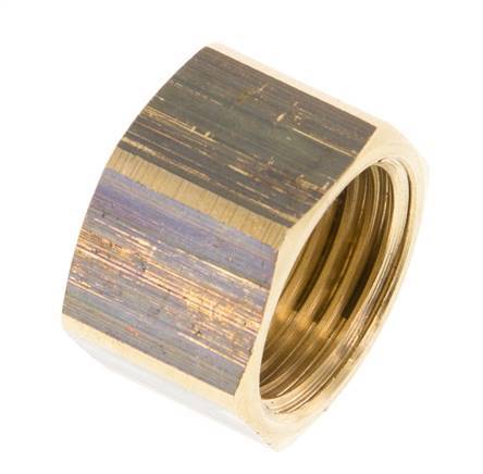 6/9/13mm (G1/2'') Brass Union Nut L16mm [5 Pieces]
