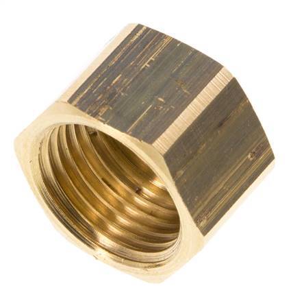 6/9/13mm (G1/2'') Brass Union Nut L16mm [5 Pieces]