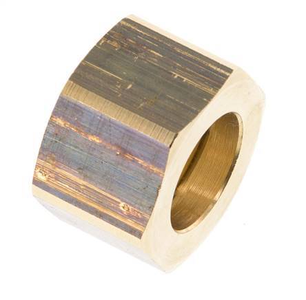 6/9/13mm (G1/2'') Brass Union Nut L16mm [5 Pieces]