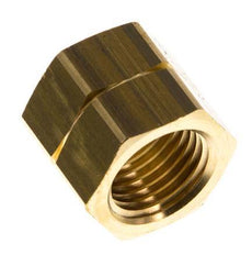 4/6mm (G1/4'' LH) Brass Union Nut L15.5mm [5 Pieces]