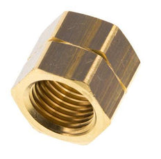 9mm (G1/4'' LH) Brass Union Nut L15.5mm [5 Pieces]