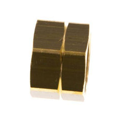 4/6/9mm (G3/8'' LH) Brass Union Nut L14.5mm [5 Pieces]