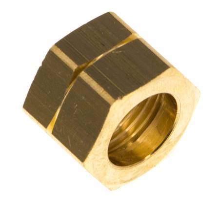 4/6/9mm (G3/8'' LH) Brass Union Nut L14.5mm [5 Pieces]