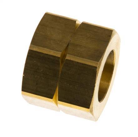 6/9/13mm (G1/2'' LH) Brass Union Nut L20.5mm [2 Pieces]