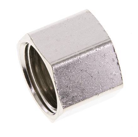 6/9/13mm (G1/2'') Nickel-plated Brass Union Nut L19.5mm [2 Pieces]