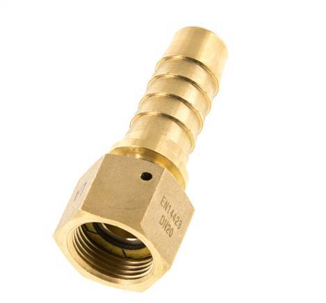 19x33 mm & G3/4'' Brass Hose Pillar with Union Nut DIN EN 14423 / DIN 2826