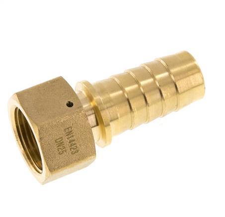25x40 mm & G1'' Brass Hose Pillar with Union Nut DIN EN 14423 / DIN 2826