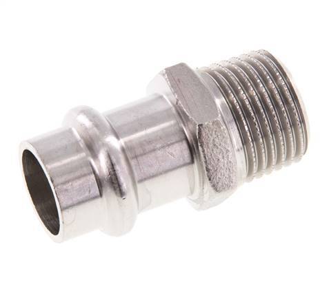 Press Fitting - 15mm Female & R 1/2'' Male - Stainless Steel