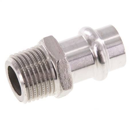 Press Fitting - 15mm Female & R 1/2'' Male - Stainless Steel
