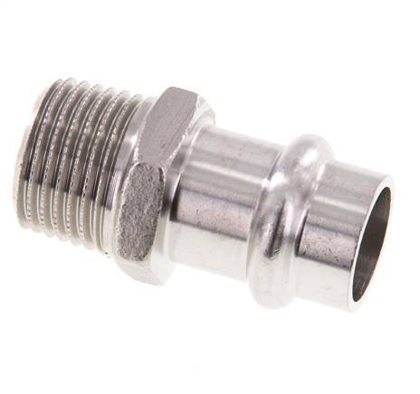Press Fitting - 15mm Female & R 1/2'' Male - Stainless Steel