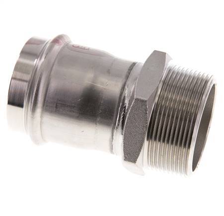 Press Fitting - 54mm Female & R 2'' Male - Stainless Steel