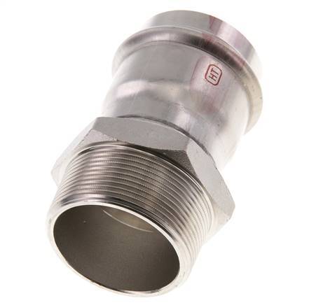 Press Fitting - 54mm Female & R 2'' Male - Stainless Steel