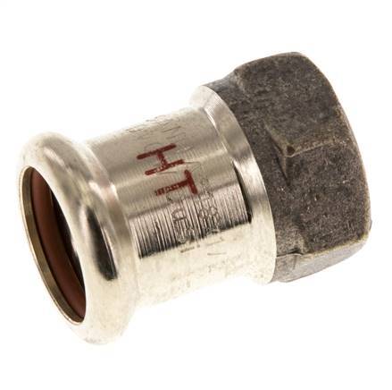 Press Fitting - 18mm Female & Rp 1/2'' Female - Copper alloy