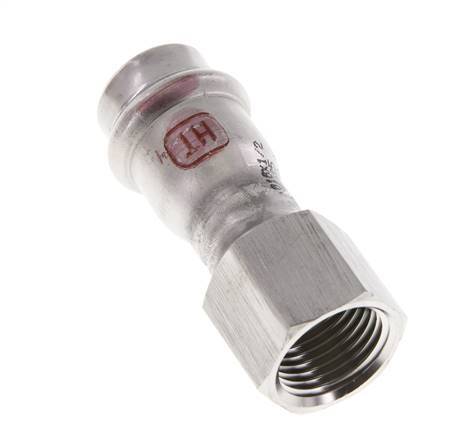 Press Fitting - 18mm Female & Rp 1/2'' Female - Stainless Steel
