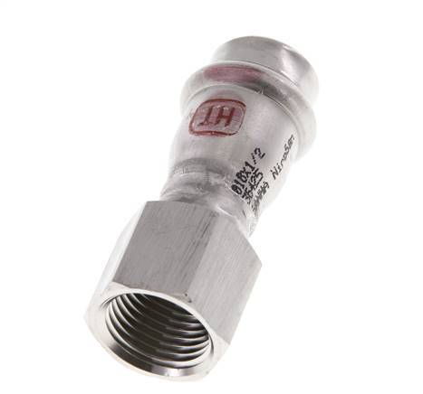 Press Fitting - 18mm Female & Rp 1/2'' Female - Stainless Steel