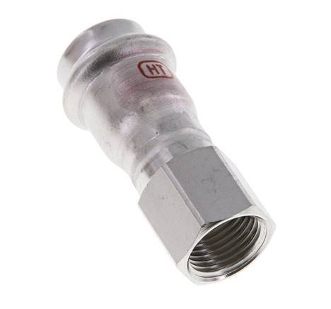 Press Fitting - 22mm Female & Rp 1/2'' Female - Stainless Steel
