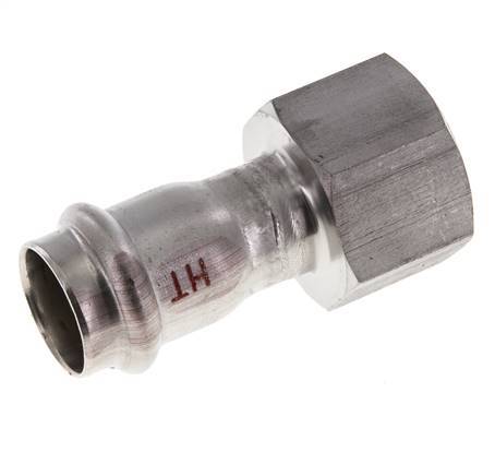 Press Fitting - 22mm Female & Rp 1'' Female - Stainless Steel