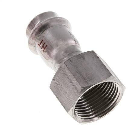 Press Fitting - 22mm Female & Rp 1'' Female - Stainless Steel