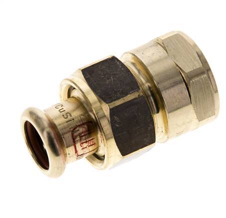 Union Press Fitting - 15mm Female & Rp 3/4'' Female - Copper alloy Flat Sealing