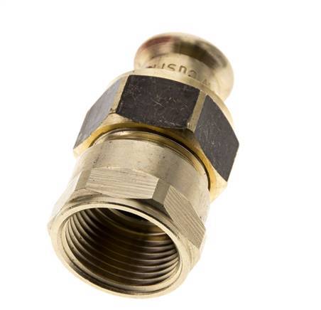 Union Press Fitting - 15mm Female & Rp 3/4'' Female - Copper alloy Flat Sealing