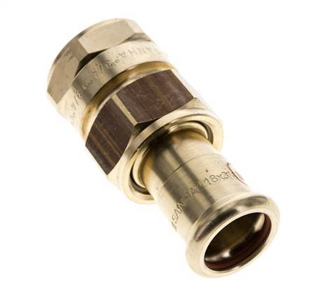 Union Press Fitting - 18mm Female & Rp 3/4'' Female - Copper alloy Flat Sealing