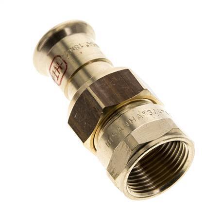 Union Press Fitting - 18mm Female & Rp 3/4'' Female - Copper alloy Flat Sealing