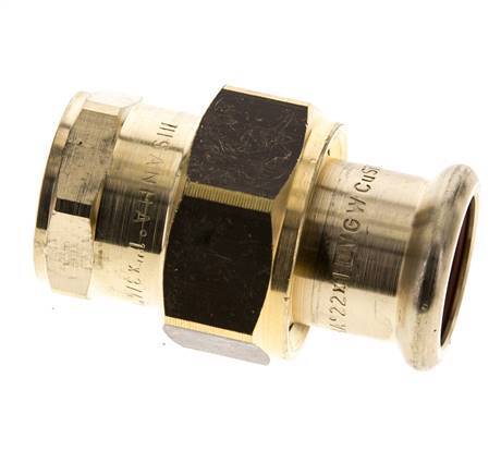 Union Press Fitting - 22mm Female & Rp 3/4'' Female - Copper alloy Flat Sealing