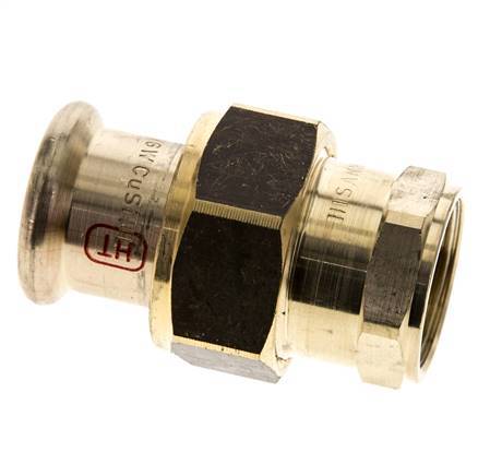 Union Press Fitting - 22mm Female & Rp 3/4'' Female - Copper alloy Flat Sealing