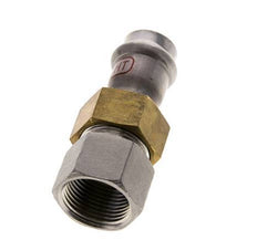 Union Press Fitting - 18mm Female & Rp 3/4'' Female - Stainless Steel Flat Sealing