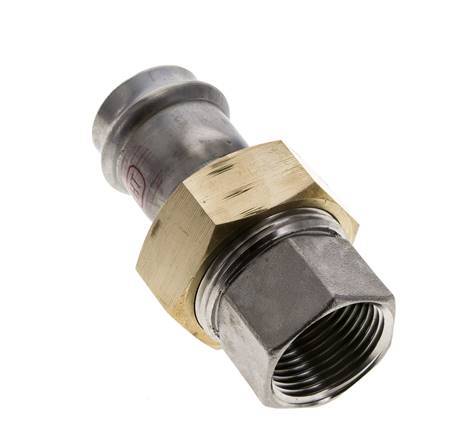 Union Press Fitting - 28mm Female & Rp 1'' Female - Stainless Steel Flat Sealing