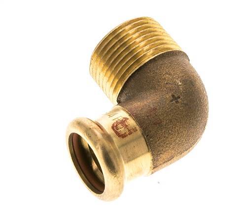 90deg Elbow Press Fitting - 18mm Female & R 3/4'' Male - Copper alloy
