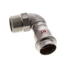 90deg Elbow Press Fitting - 22mm Female & R 3/4'' Male - Stainless Steel