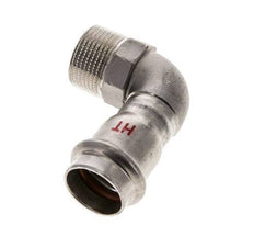 90deg Elbow Press Fitting - 22mm Female & R 3/4'' Male - Stainless Steel