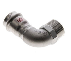 90deg Elbow Press Fitting - 28mm Female & R 1'' Male - Stainless Steel