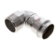 90deg Elbow Press Fitting - 42mm Female & R 1-1/2'' Male - Stainless Steel